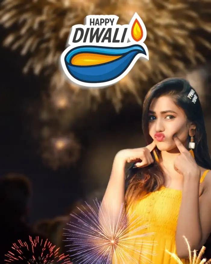 Happy Diwali With Model Girl Picsart Background