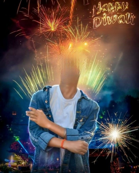 Happy Diwali Without Head CB PicsArt Editing Background HD