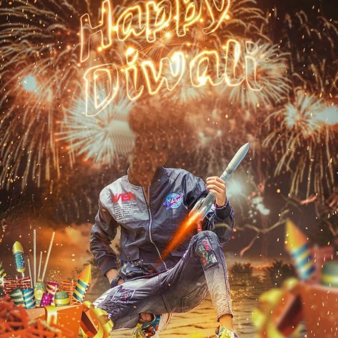 Happy Diwali Without Head CB PicsArt Editing Background HD