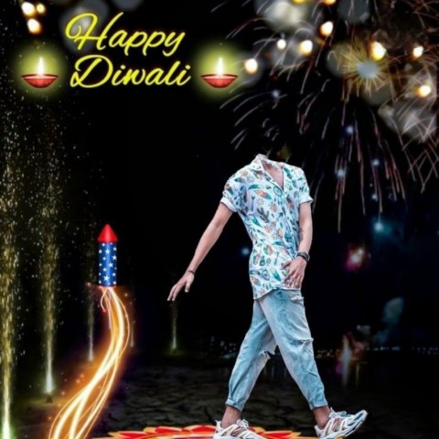 Happy Diwali Without Head CB PicsArt Editing Background HD