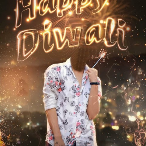 Happy Diwali Without Head CB PicsArt Editing Background HD