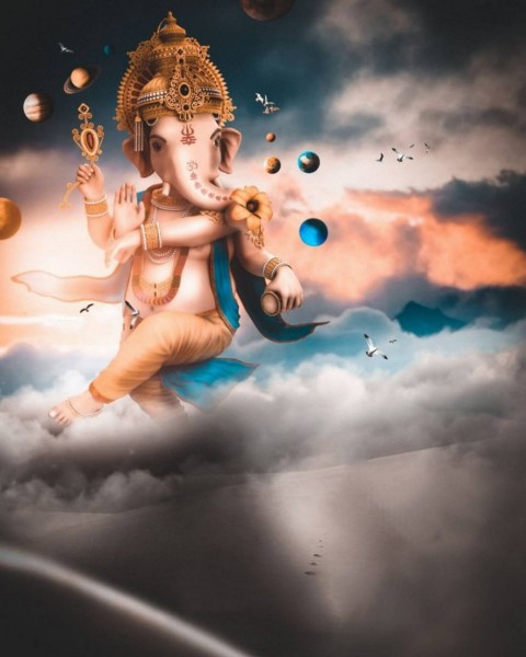 Happy Ganesh Chaturthi Editing Background