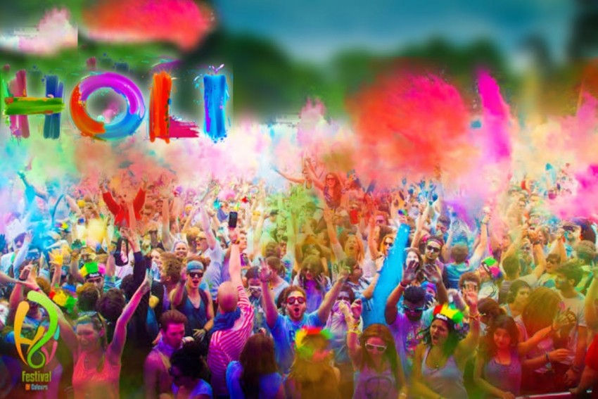 Happy Holi Celebrate People Holi Photo Editing Background