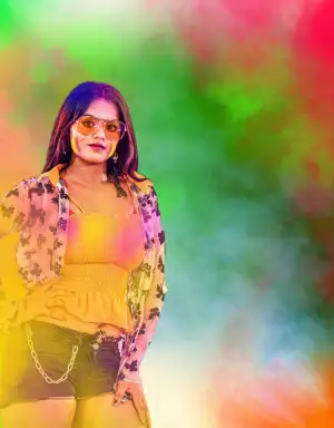 Happy Holi Editing Background With Girl Full HD