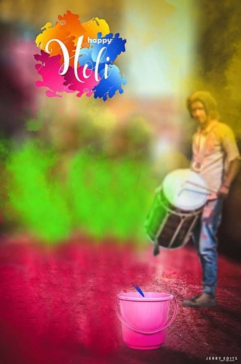 Happy Holi Photo Picsart Editing Background Download