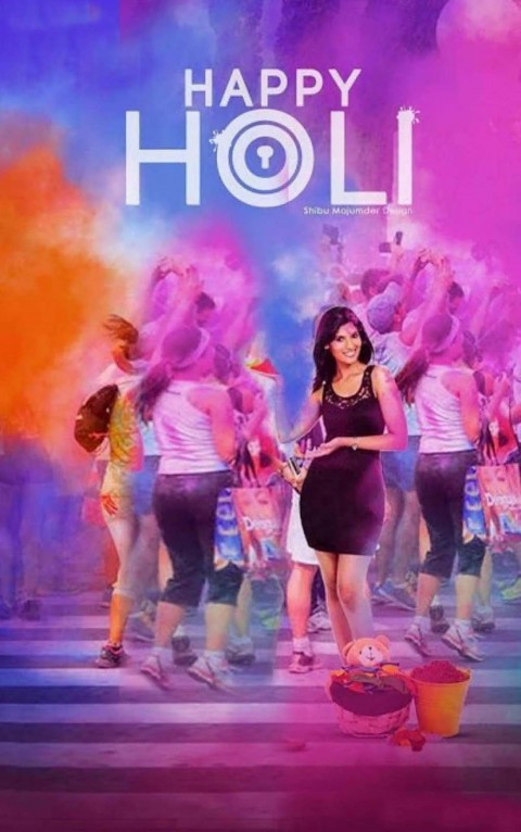 Happy Holi Photo Editing Background With Girls