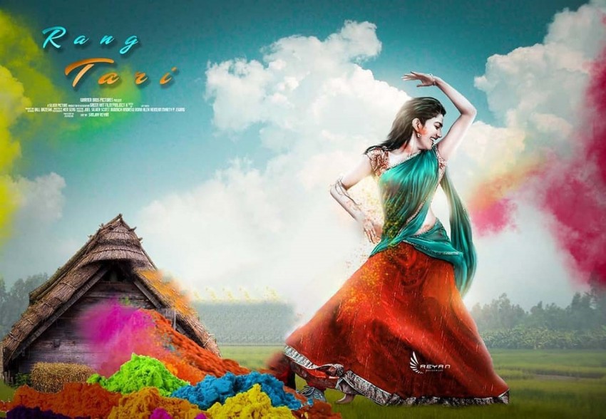 Happy Holi Photo Editing Background With Girls