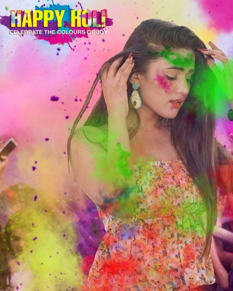 Happy Holi Picsart Girl Editing Background