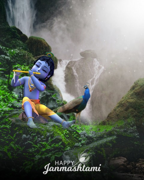 Happy  Janmashtami CB PicsArt Editing Background Full HD