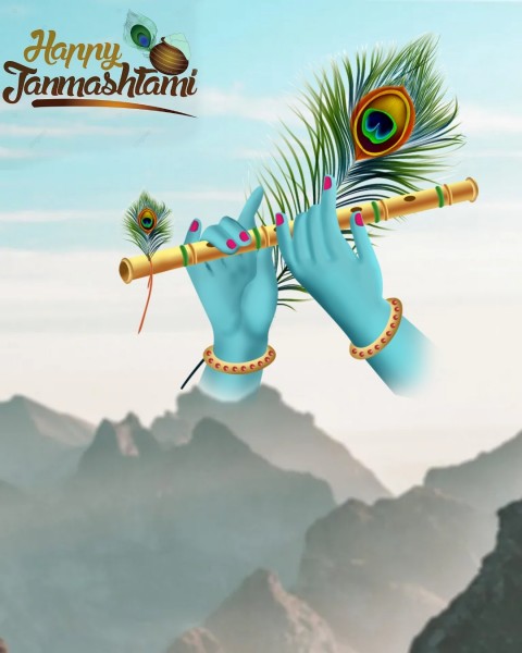 Happy Krishna Janmashtami CB PicsArt Editing Background