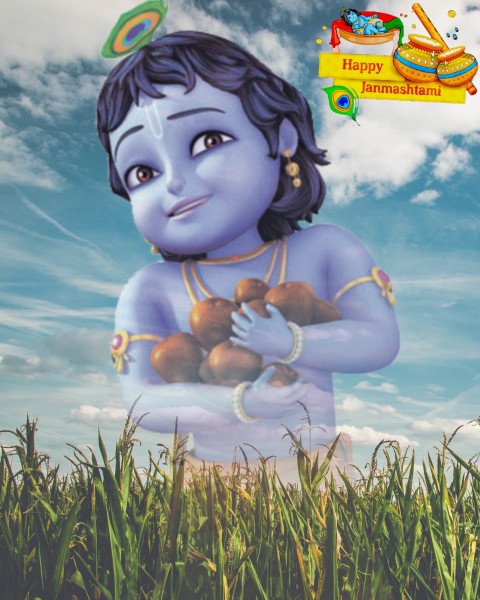 Happy Krishna Janmashtami CB PicsArt Editing Background