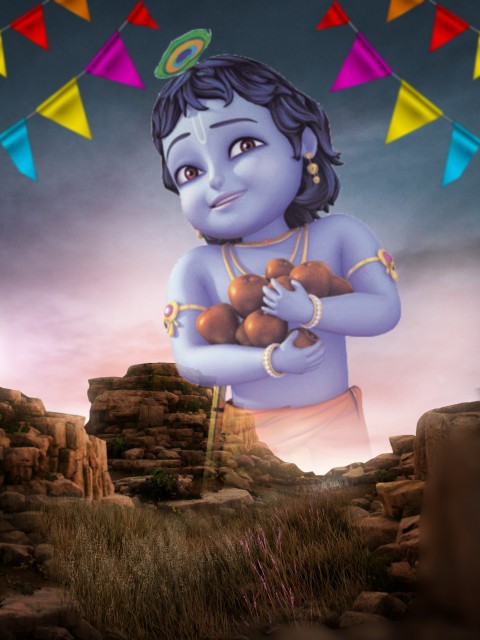 Happy Krishna Janmashtami CB PicsArt Editing Background