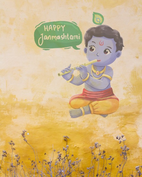 Happy Krishna Janmashtami CB PicsArt Editing Background