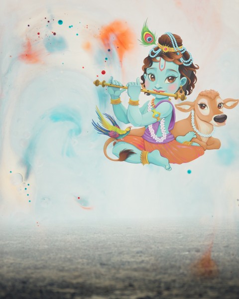 Happy Krishna Janmashtami CB PicsArt Editing Background Full HD