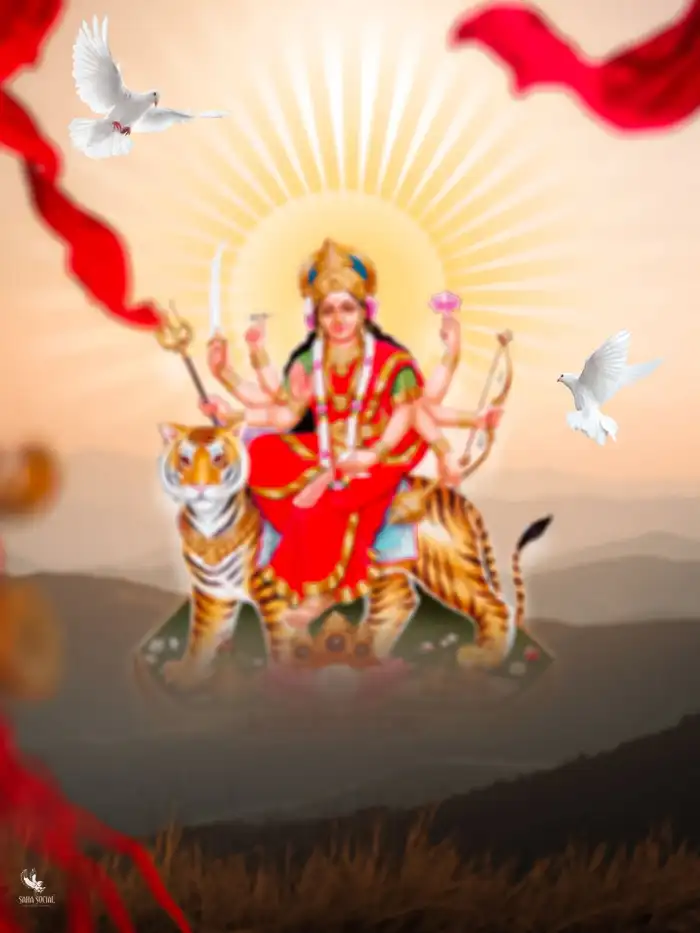 Happy Navratri Lightroom Editing Background HD