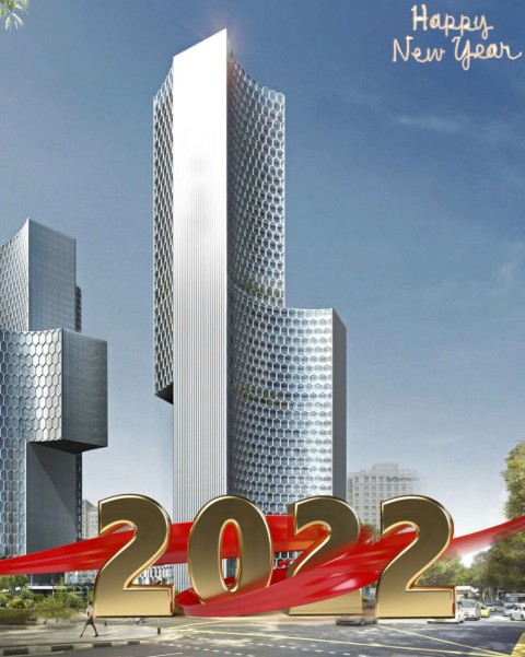 Happy New Year 2022 Building CB PicsArt Background HQ