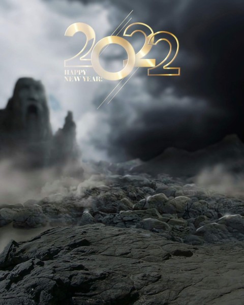 Happy New Year 2022 Dark Mountain CB PicsArt Editing Background