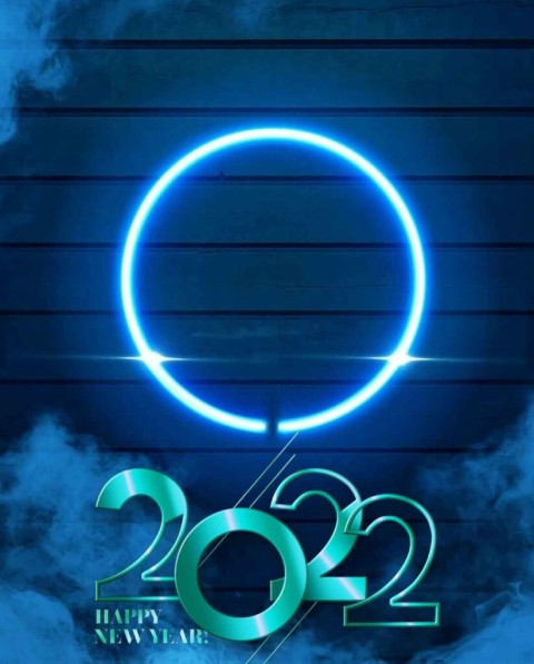 Happy New Year 2022 Neon CB PicsArt Editing Background