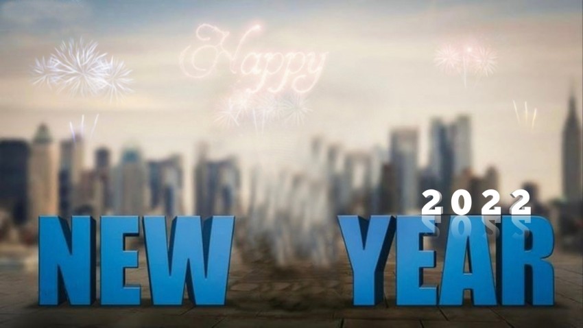 Happy New Year 2022  PicsArt Editing Background