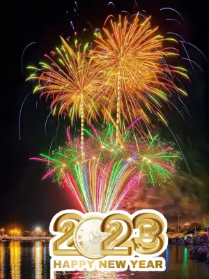 Happy New Year 2023 Fireworks Editing Background