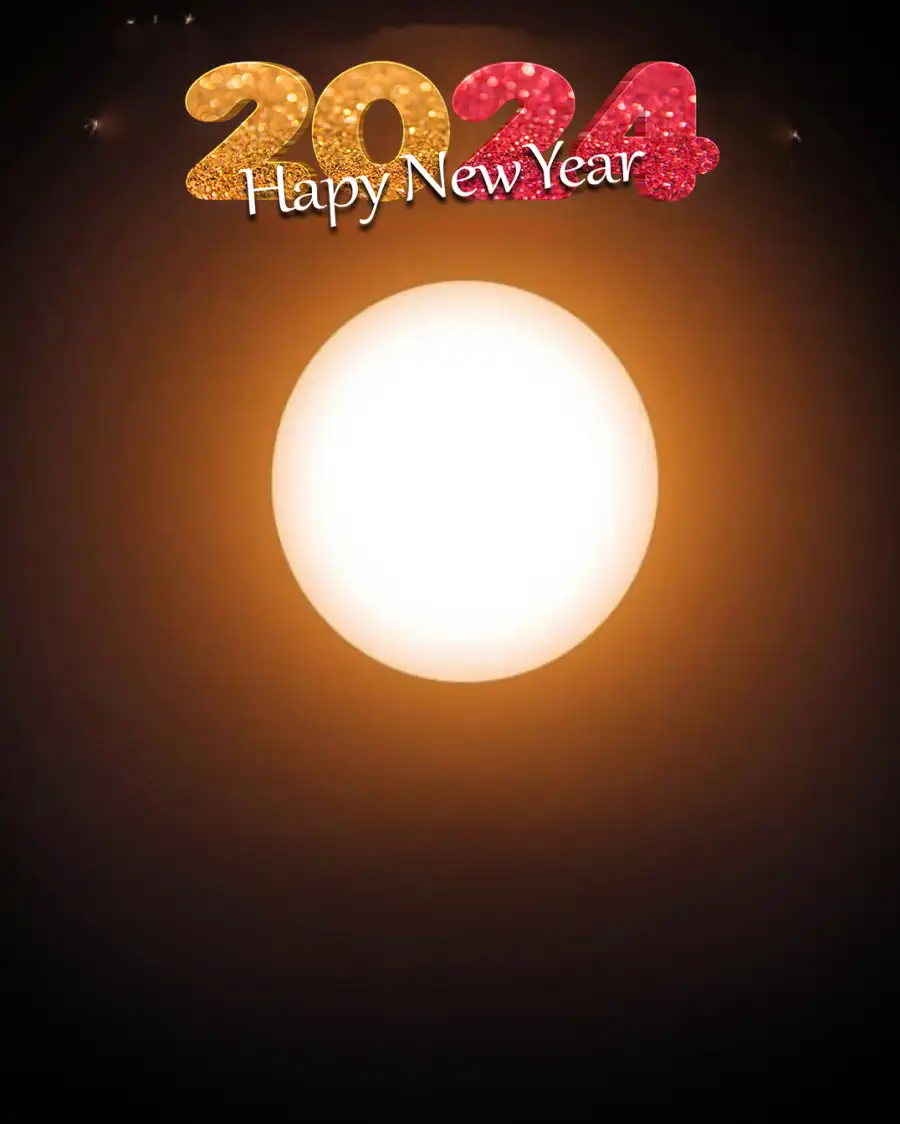 Happy New Year 2024 Bright Light Full HD Editing ackground