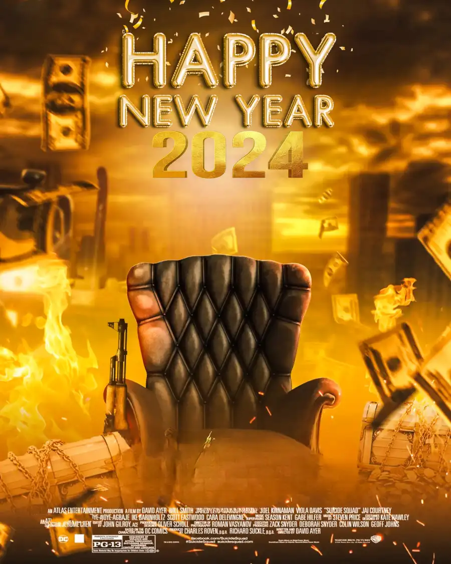 Happy New Year 2024 Chair Editing  HD Background