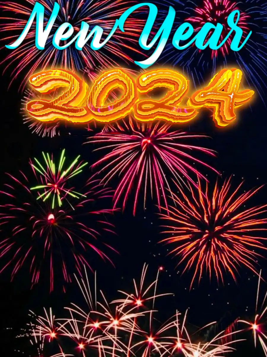 Happy New Year 2024 Fireworks iN Sky CB Editing   Background