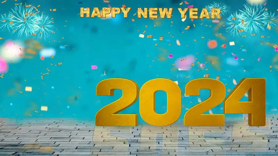 Happy New Year 2024 Full HD Photoshop  Background