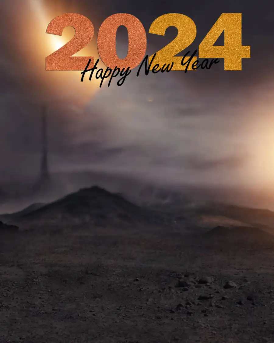 Happy New Year 2024 ireworks In Sky Editing  HD Background