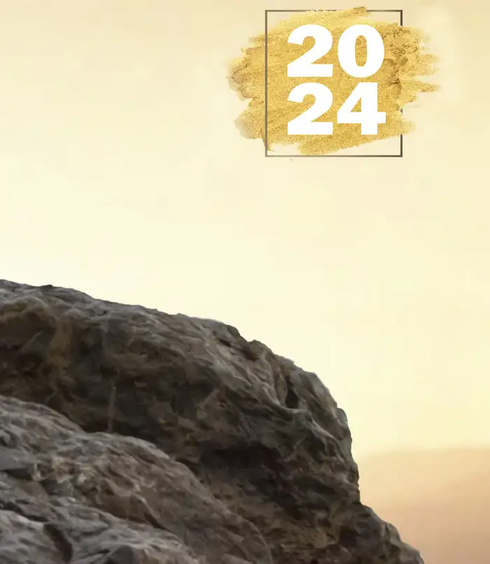 Happy New Year 2024 Mountain With A 2024 Logo Background For Editing