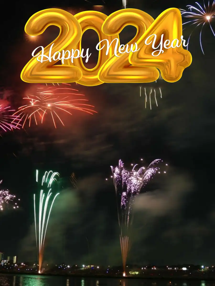 Happy New Year 2024 Nigh Sky HD Editing  Background