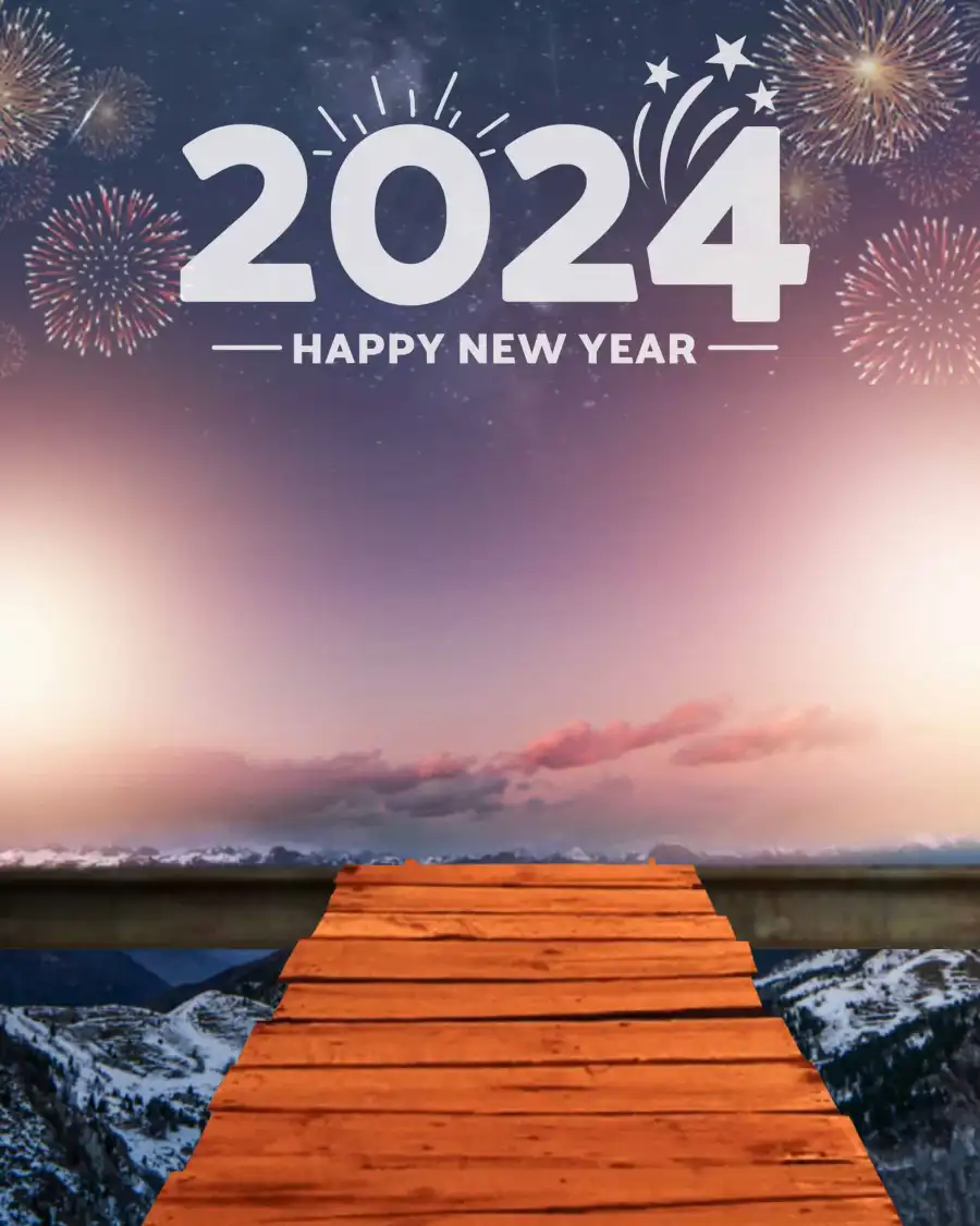 Happy New  Year 2024 Picsart HD Background