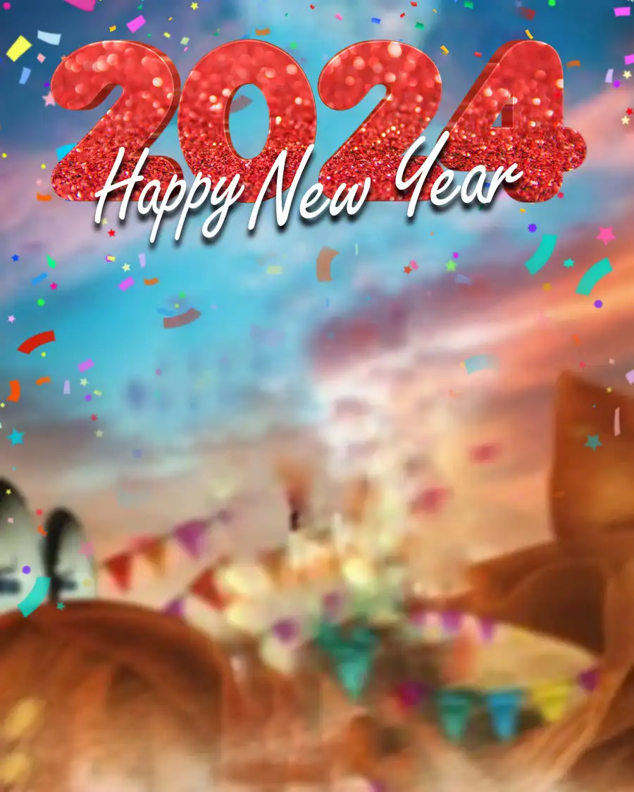 Happy New Year 2024  Picsart Photo Editing Background