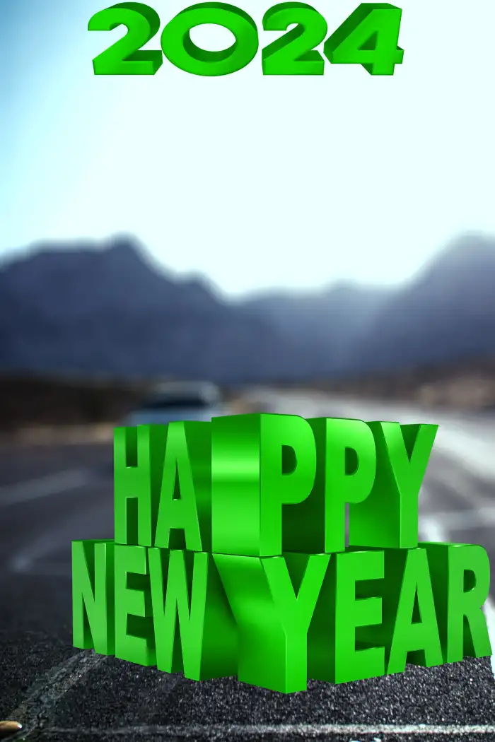 Happy New Year 2024 Picsart Road Background