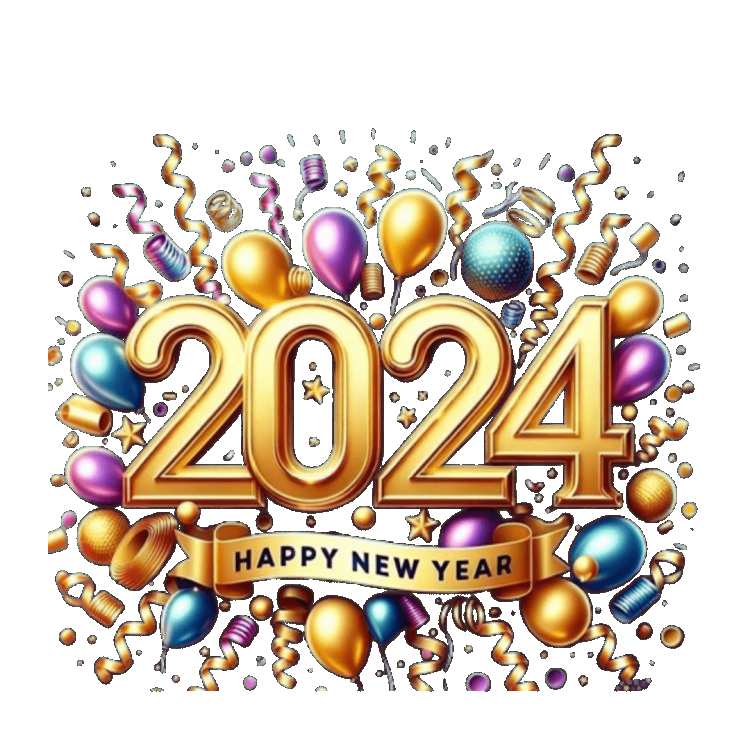 Happy New Year 2024 PNG Images Free