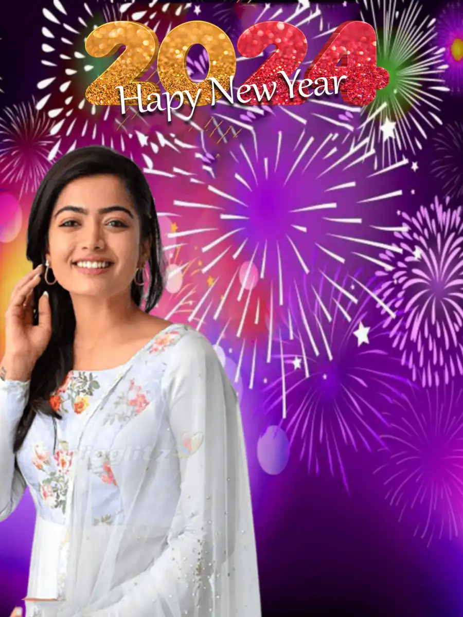 Happy New Year 2024 Rashmika Editing Background