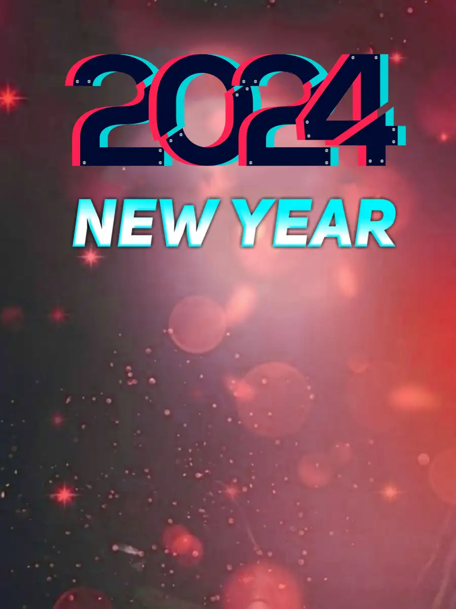 Happy New Year 2024 Red Editing HD Background