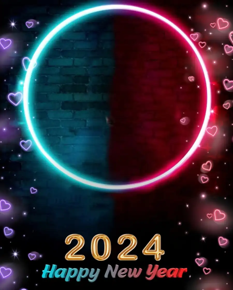 Happy New Year 2024 Right Light HD  Background