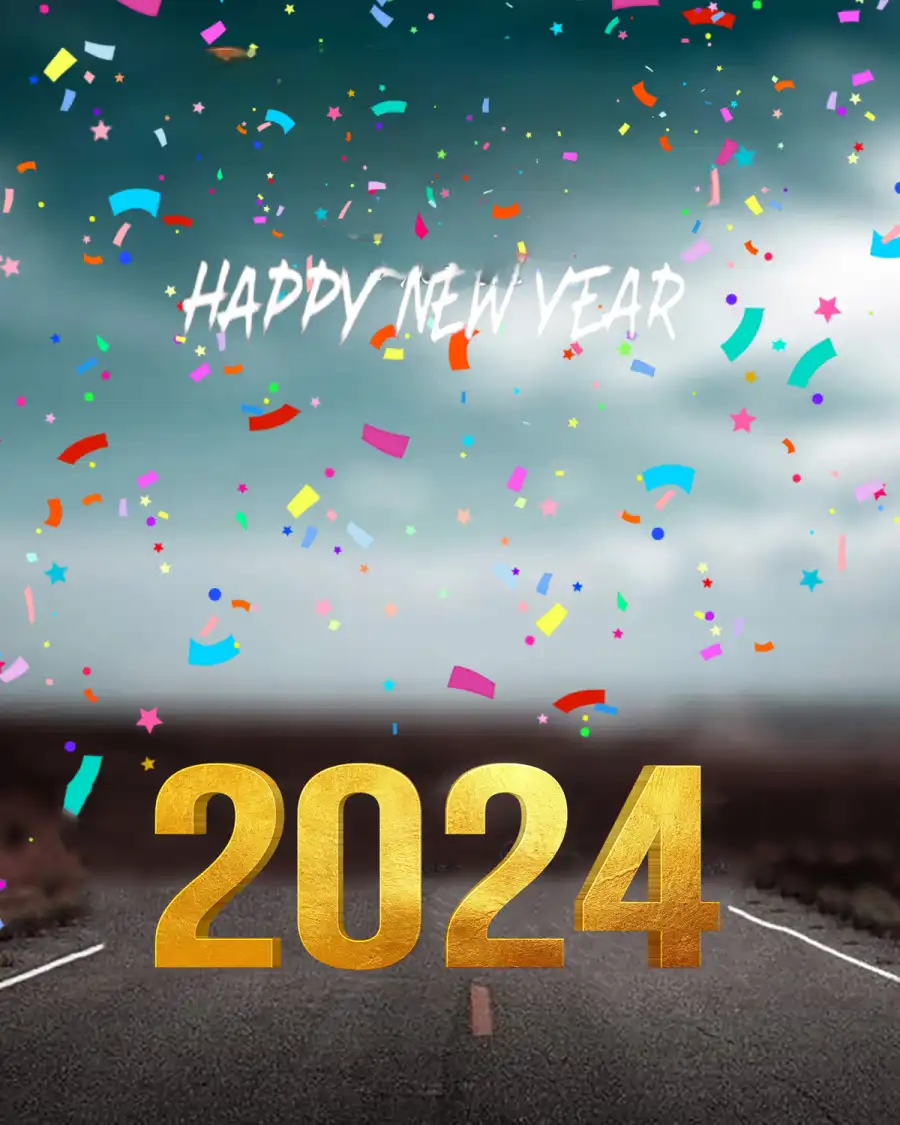 Happy New Year 2024 Road Background