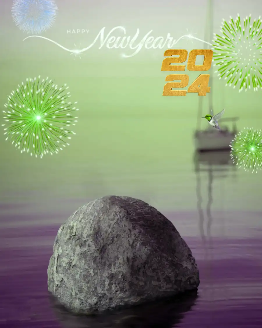 Happy New Year 2024 Rock Picsart Editing  HD  Background