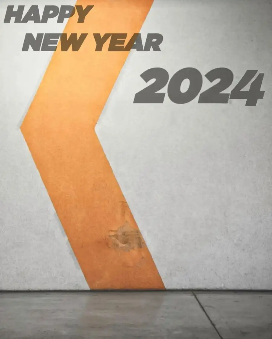 Happy New Year 2024  Wall Editing Background