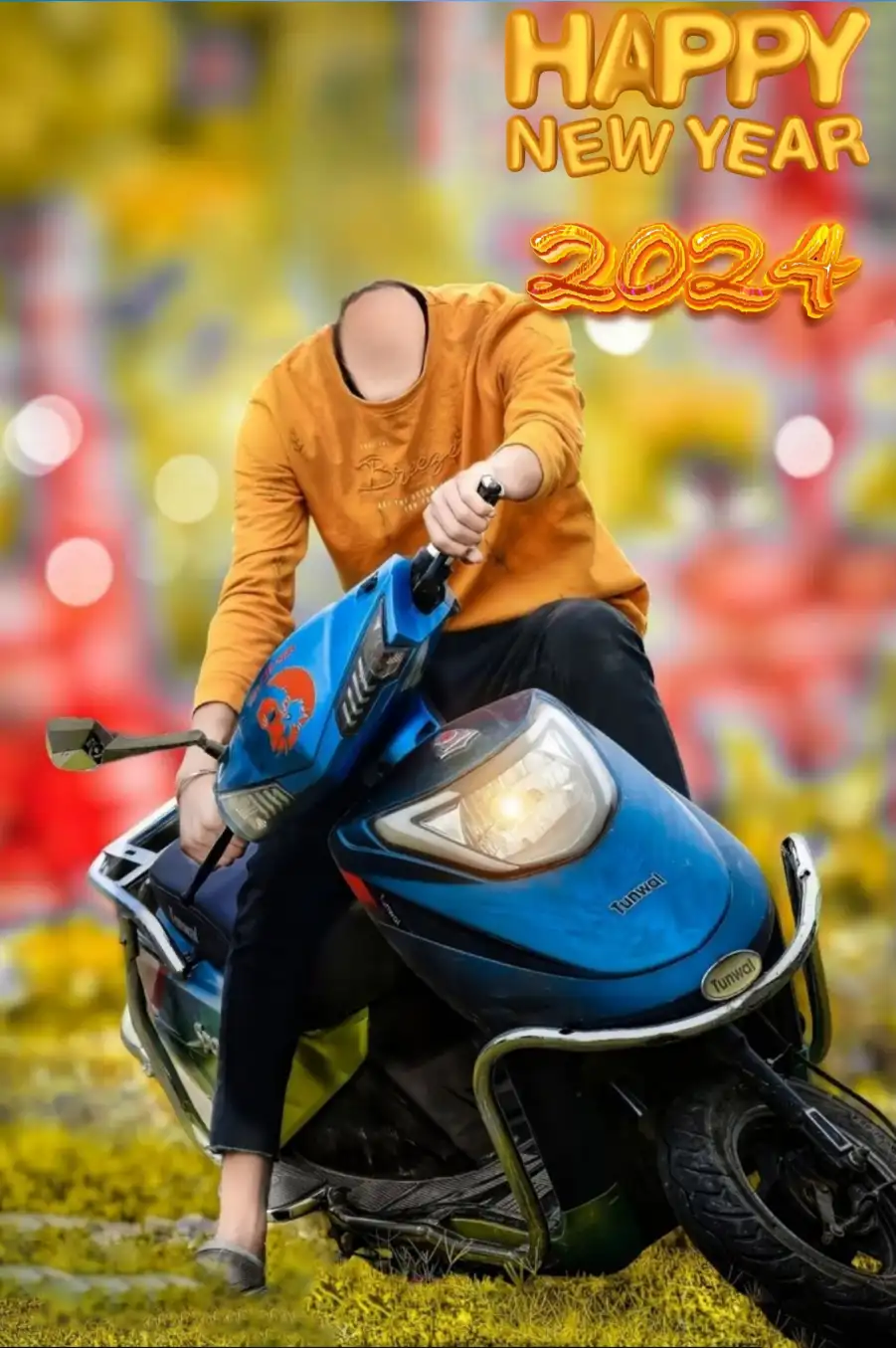 Happy New Year 2024 Without Head Body CB Editing Background