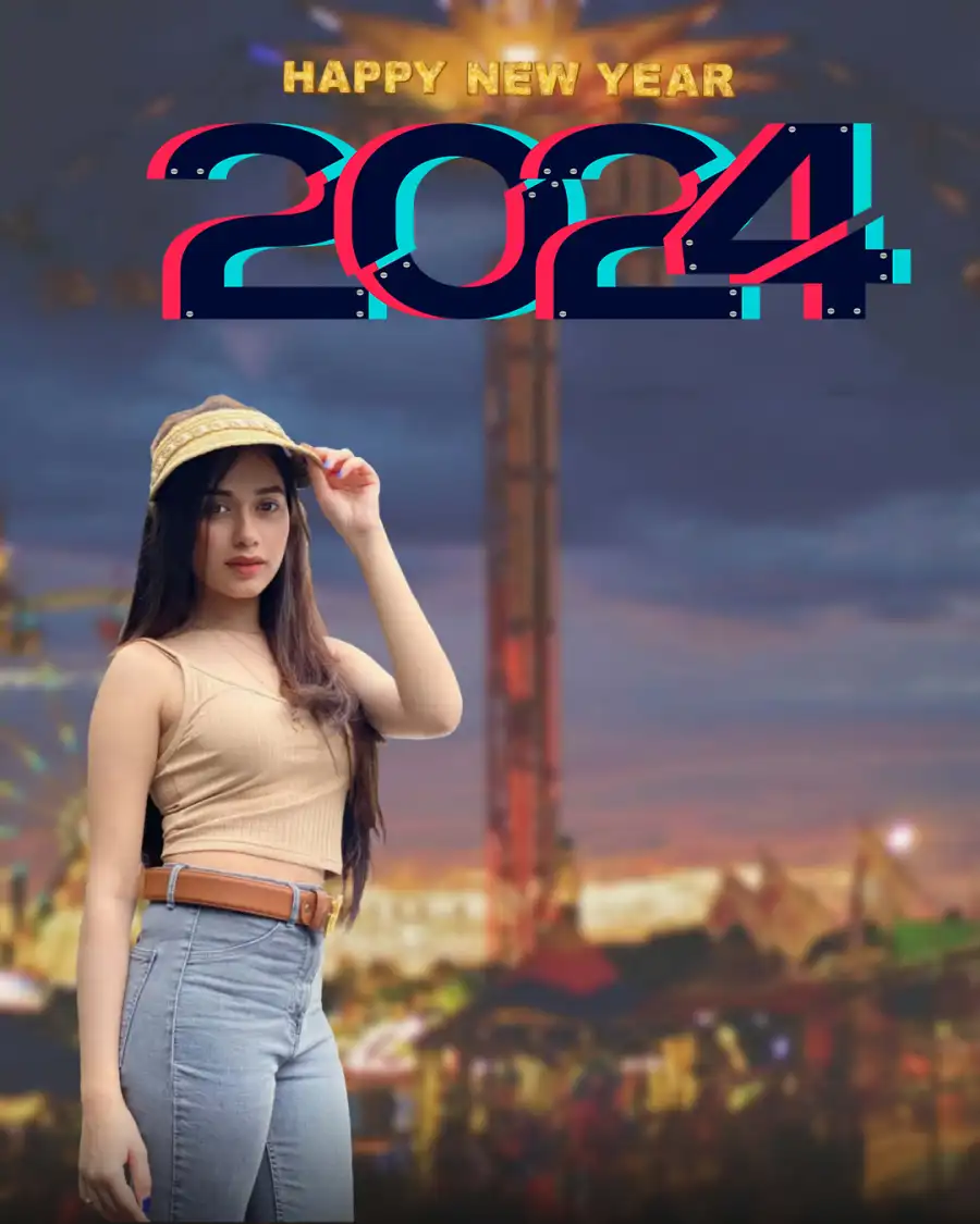 Happy New Year 2024 Woman Photo Editing Background (2)