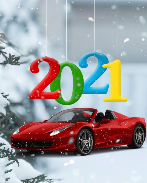 Winter CB Happy New Year Background 2021