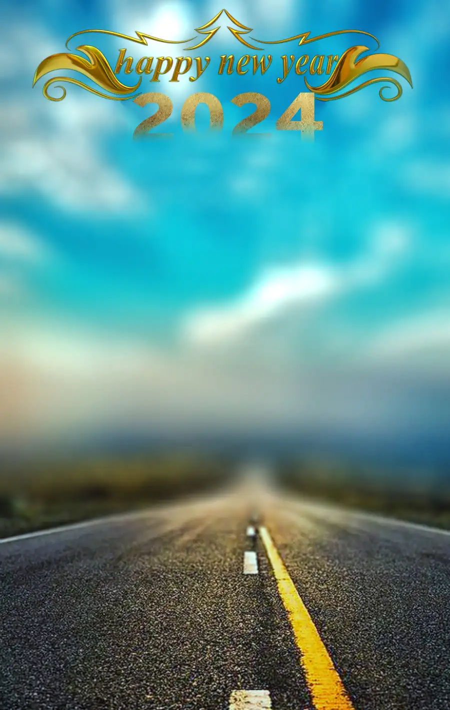 Happy New Year Road Editing Background Hd