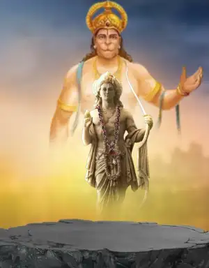 Happy Ram Navami Big Size Hanuman Background