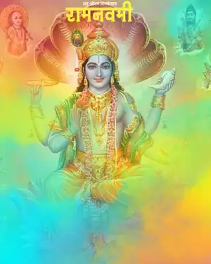 Happy Ram Navami Editing Vishnu JI Background