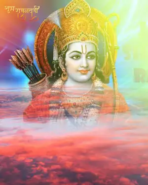 Happy Ram Navami Lord Ram Face Editing Background