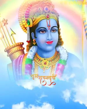 Happy Ram Navami Lord Ram Face Editing Background