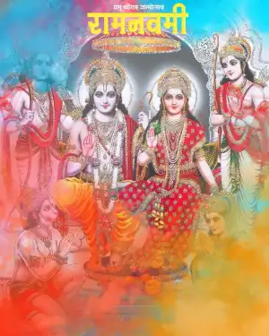 Happy Ram Navami Ram Ji Sita Maa Editing Background